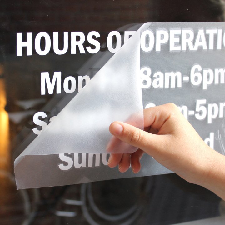 Restaurant Window Lettering vinyl lettering example